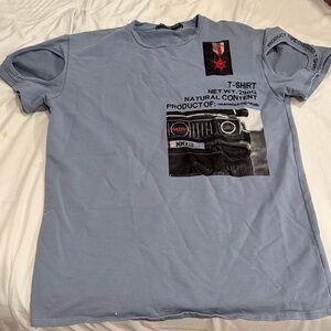 Maniere De Voir Light Blue Graphic Tee